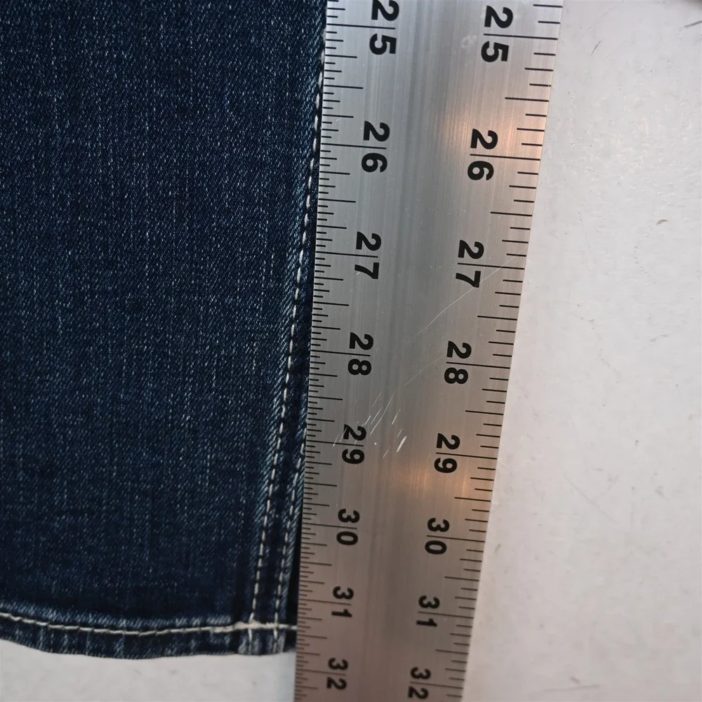 Buckle 32x32 Dark Bold Stitch Stretch Denim Jake Straight Mens Jeans